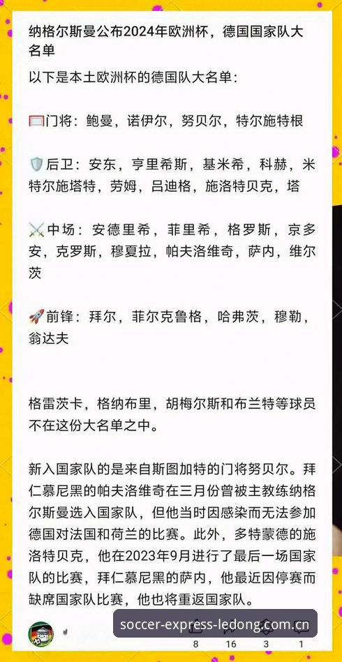 德国队8战丢球vs替补奇兵爆发：谁才是纳格尔斯曼的真答案？